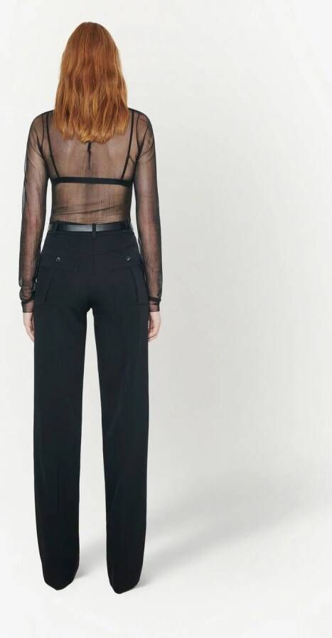Victoria Beckham Doorzichtige blouse Zwart