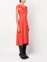 Victoria Beckham Asymmetrische midi-jurk Rood - Thumbnail 3