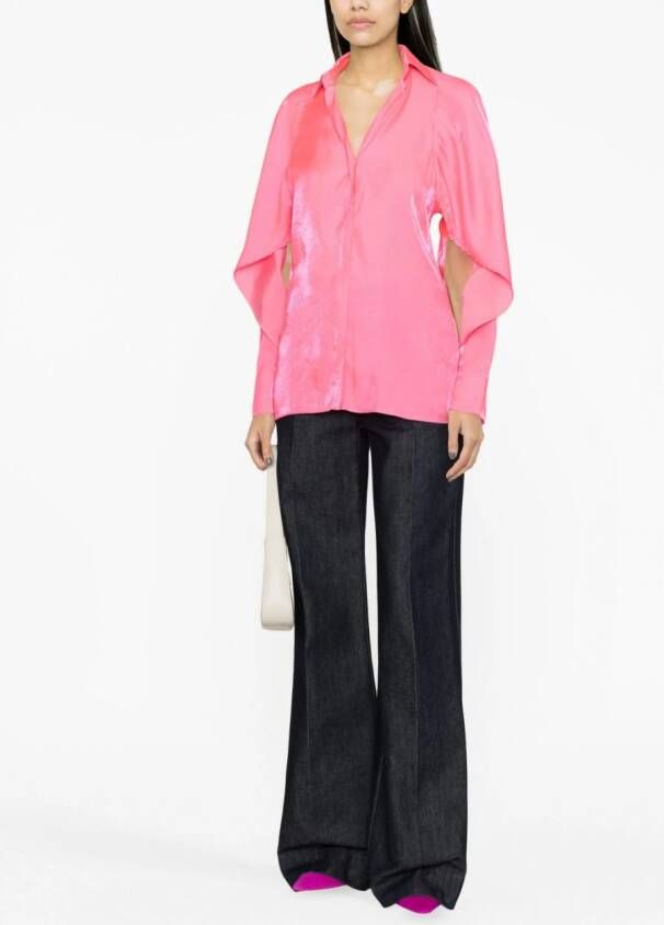Victoria Beckham Gedrapeerde blouse Roze