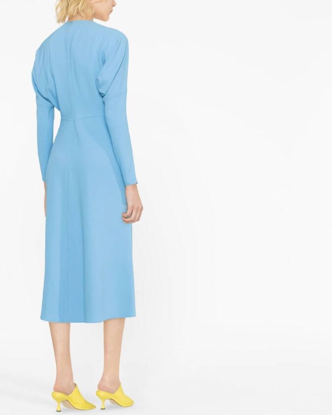 Victoria Beckham Gedrapeerde jurk Blauw