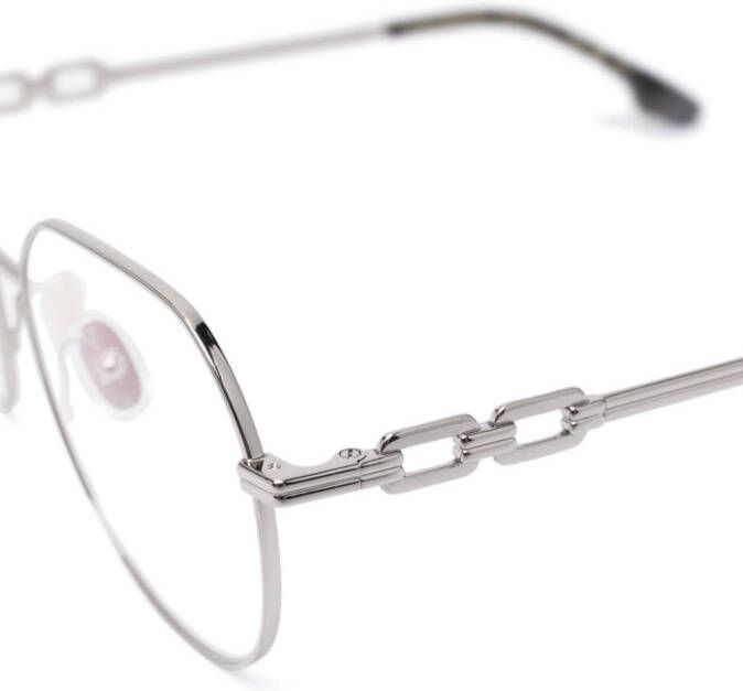 Victoria Beckham Eyewear Bril met schakel detail Zilver