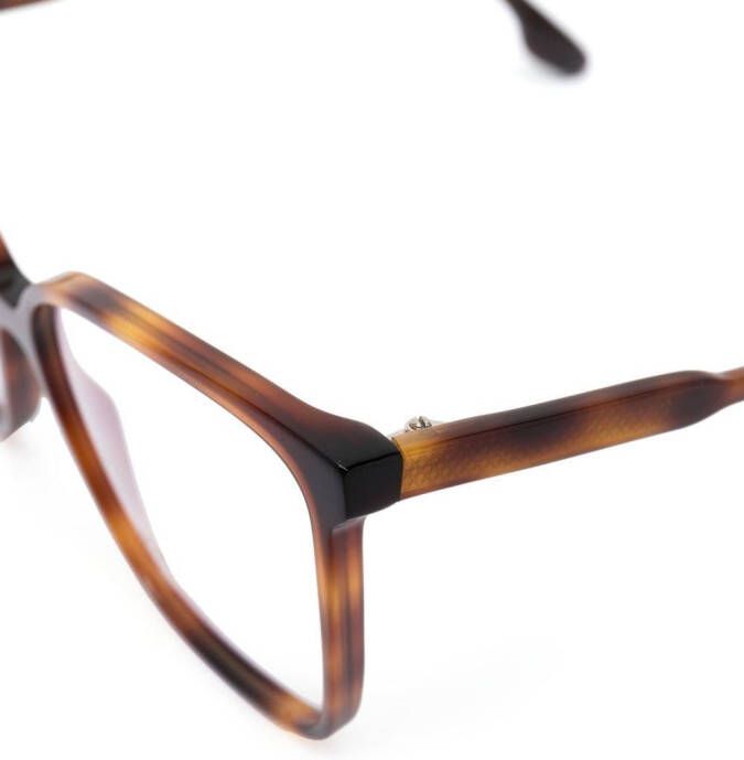 Victoria Beckham Eyewear Bril met vierkant montuur Bruin
