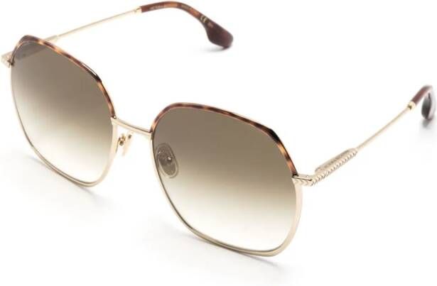 Victoria Beckham Eyewear Zonnebril met rond montuur Bruin