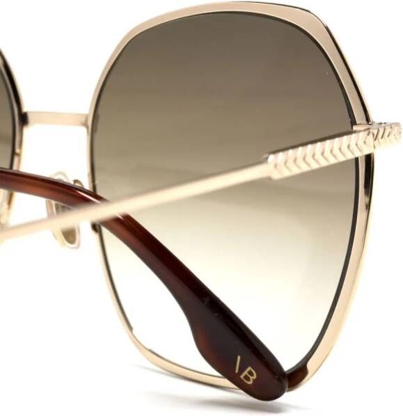 Victoria Beckham Eyewear Zonnebril met rond montuur Bruin