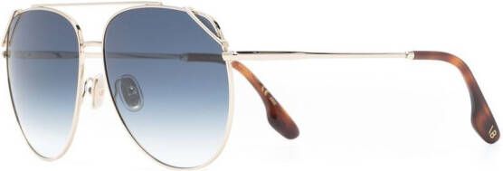 Victoria Beckham Eyewear VB230S zonnebril met piloten montuur Goud