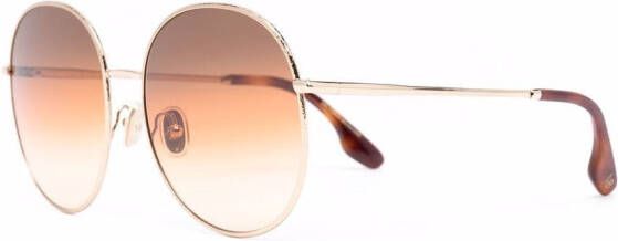 Victoria Beckham Eyewear Zonnebril met rond montuur Goud
