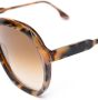 Victoria Beckham Eyewear Zonnebril met schildpadschild design Bruin - Thumbnail 3