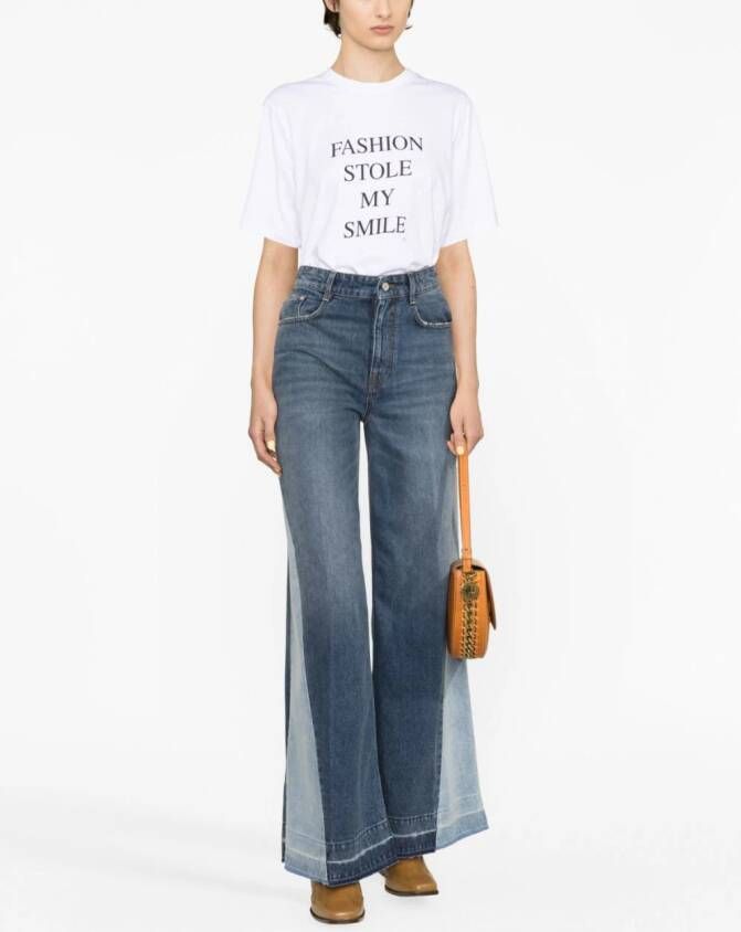 Victoria Beckham T-shirt met tekst Wit