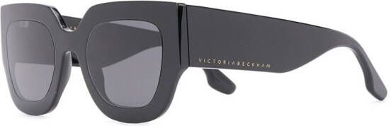 Victoria Beckham Futuristische zonnebril Zwart