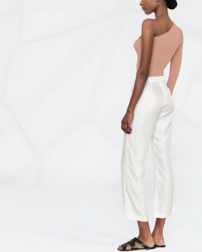 Victoria Beckham Geribbelde top Beige