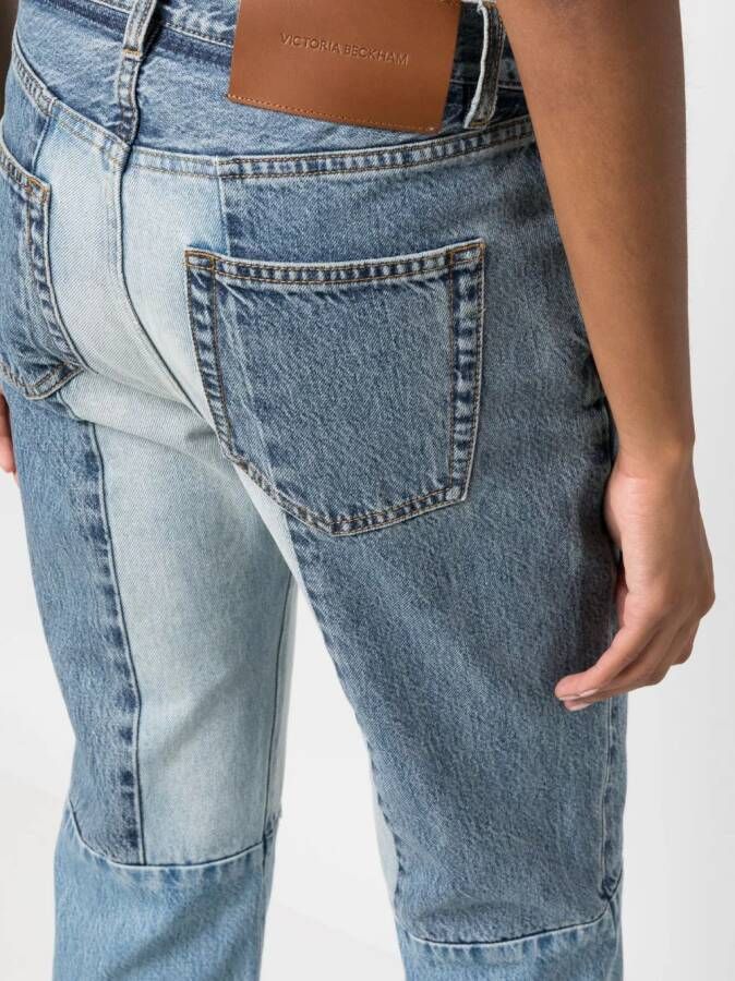 Victoria Beckham Jeans met patchwork Blauw
