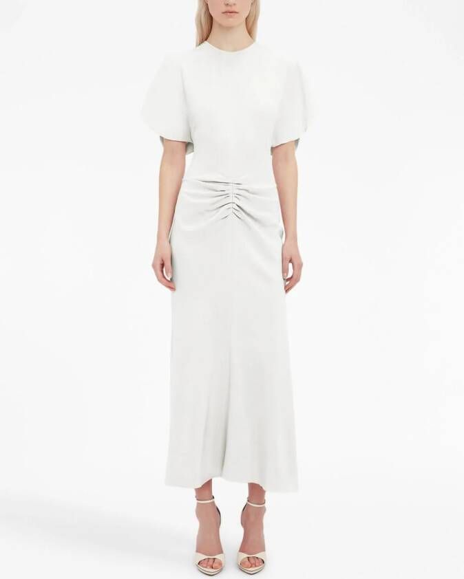 Victoria Beckham Jurk met gesmockte taille Wit
