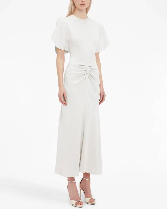 Victoria Beckham Jurk met gesmockte taille Wit