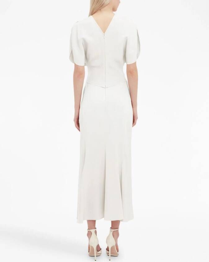 Victoria Beckham Jurk met gesmockte taille Wit