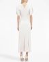 Victoria Beckham Jurk met gesmockte taille Wit - Thumbnail 4