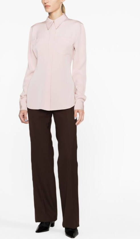 Victoria Beckham Doorzichtige blouse Roze
