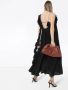 Victoria Beckham Midi jurk met ruche afwerking dames zijde 6 Zwart - Thumbnail 2