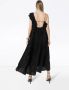 Victoria Beckham Midi jurk met ruche afwerking dames zijde 6 Zwart - Thumbnail 4