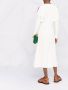 Victoria Beckham Midi-jurk met uitgesneden schouders Beige - Thumbnail 4