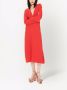 Victoria Beckham Midi-jurk met V-hals Rood - Thumbnail 2