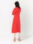 Victoria Beckham Midi-jurk met V-hals Rood - Thumbnail 3