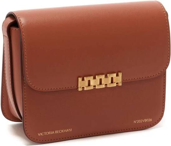 Victoria Beckham Schoudertas met ketting Bruin