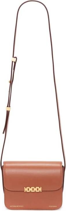 Victoria Beckham Schoudertas met ketting Bruin