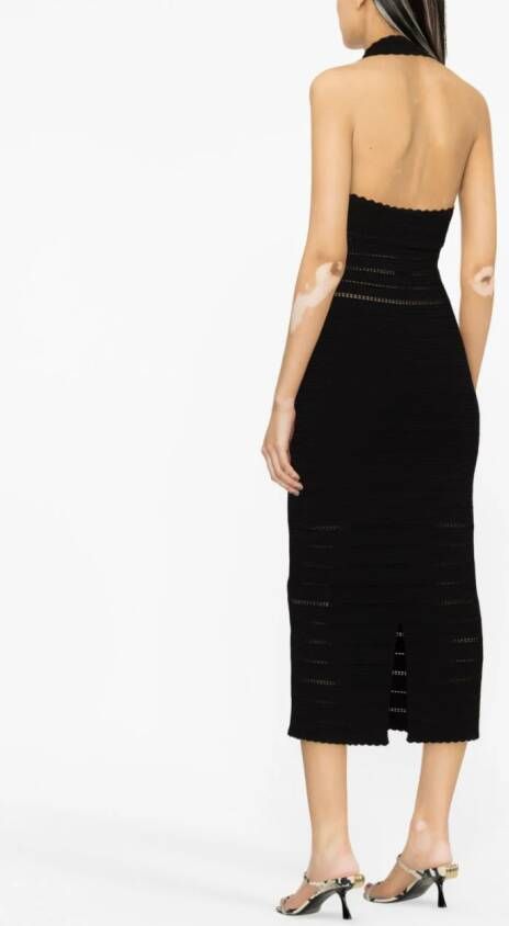 Victoria Beckham Opengebreide midi-jurk Zwart