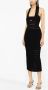 Victoria Beckham Opengebreide midi-jurk Zwart - Thumbnail 4
