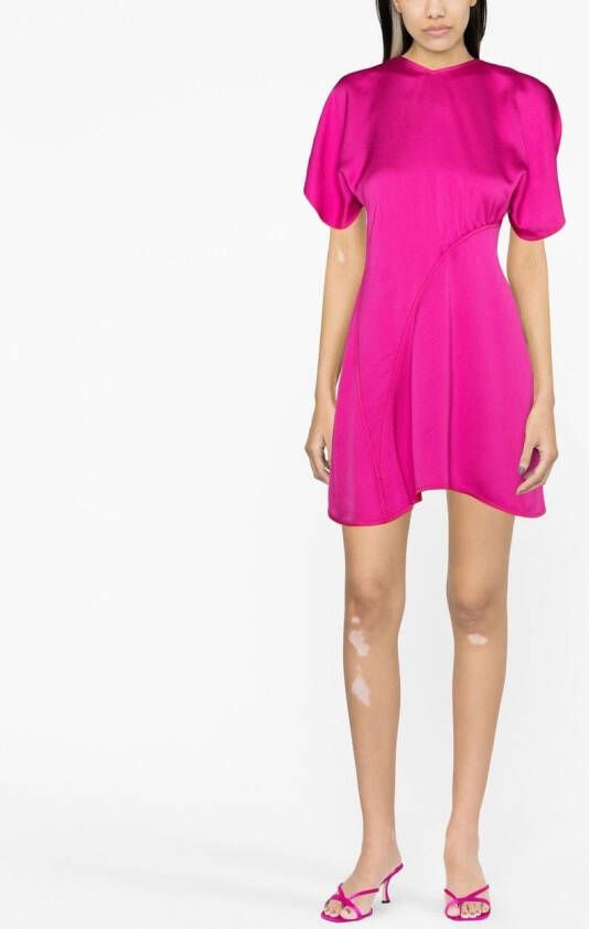Victoria Beckham Mini-jurk met ronde hals Roze