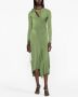 Victoria Beckham Midi-jurk met ruches Groen - Thumbnail 2
