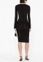 Victoria Beckham Midi-jurk met ruches Zwart - Thumbnail 4