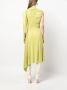 Victoria Beckham Midi-jurk met ruches Groen - Thumbnail 4