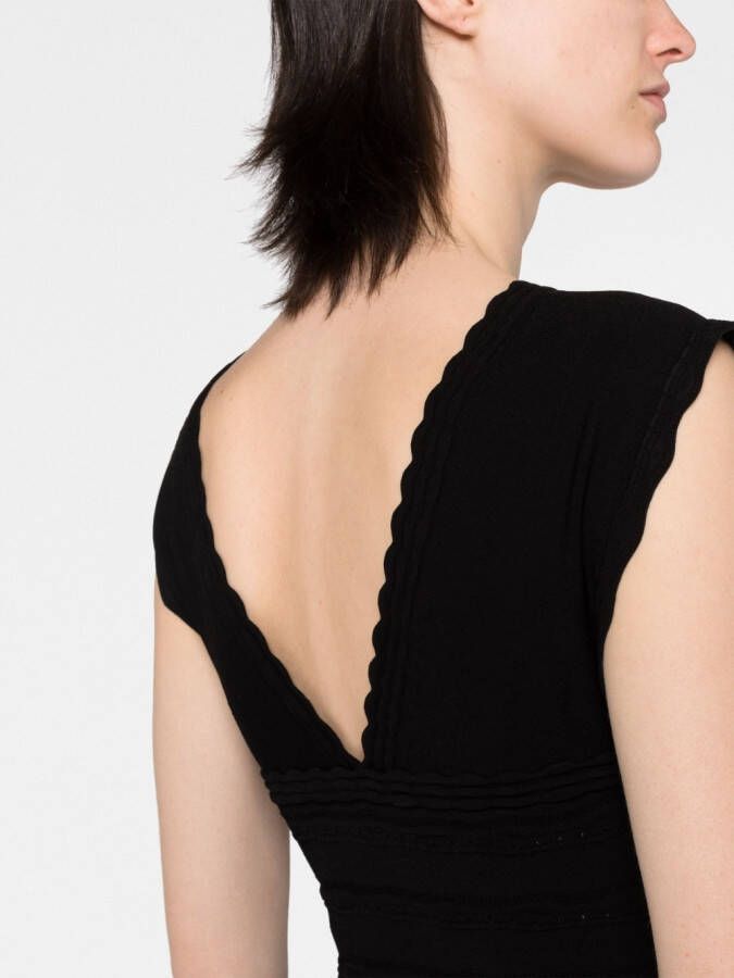Victoria Beckham Mini-jurk met gewelfde afwerking Zwart