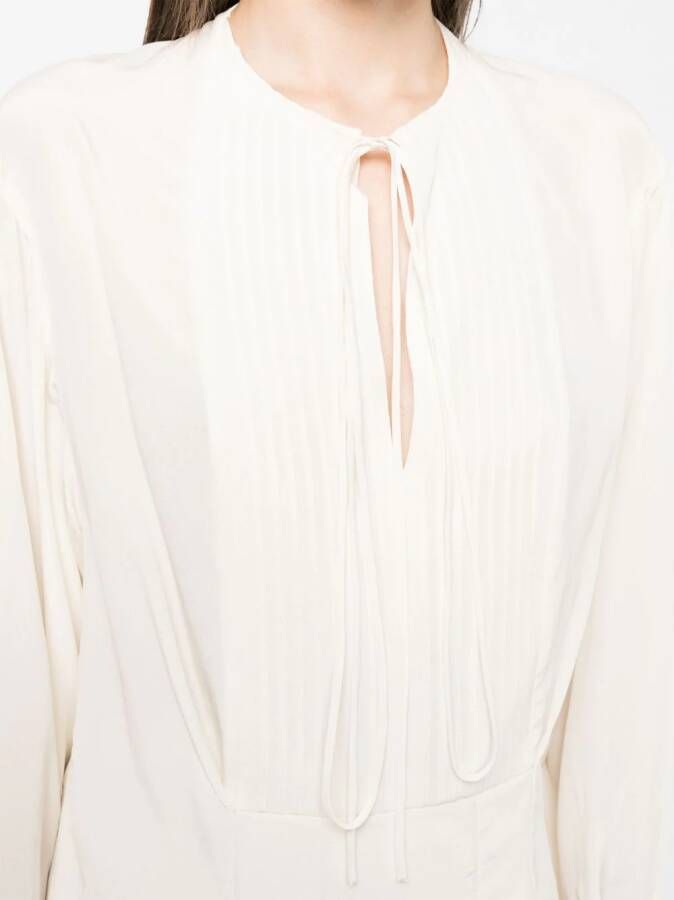 Victoria Beckham Blouse met striksluiting Wit