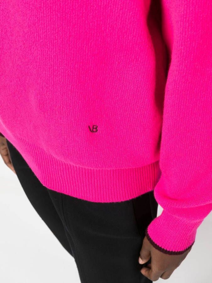 Victoria Beckham Trui met geborduurd logo Roze