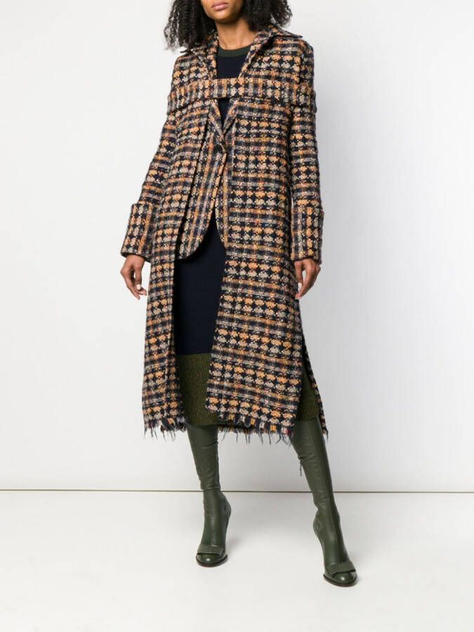 Victoria Beckham Tweed jas Zwart
