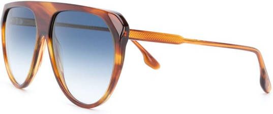 Victoria Beckham Eyewear VB600S zonnebril met piloten montuur Bruin
