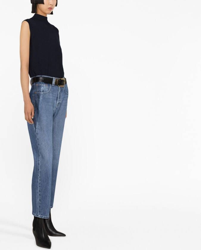 Victoria Beckham Cropped jeans Blauw
