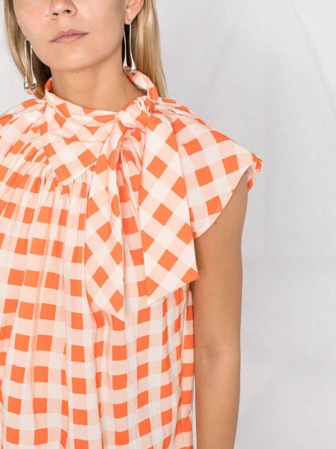 Victoria Beckham Blouse met geometrische print Oranje