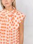 Victoria Beckham Blouse met geometrische print Oranje - Thumbnail 3