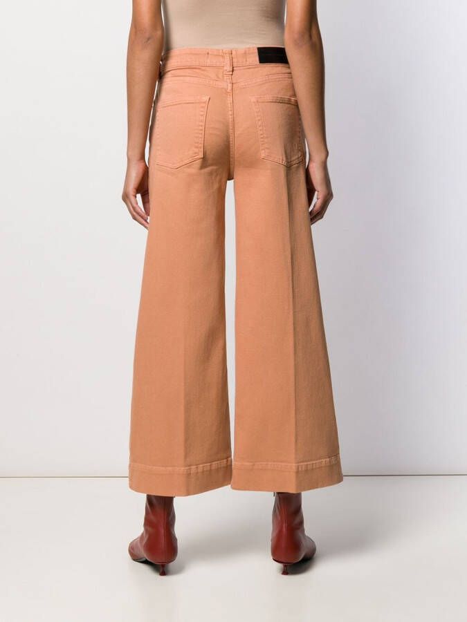 Victoria Beckham Cropped jeans Roze