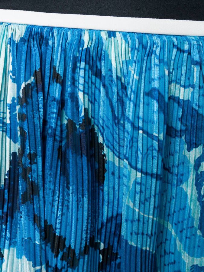 Victoria Beckham Rok met landschap print Blauw