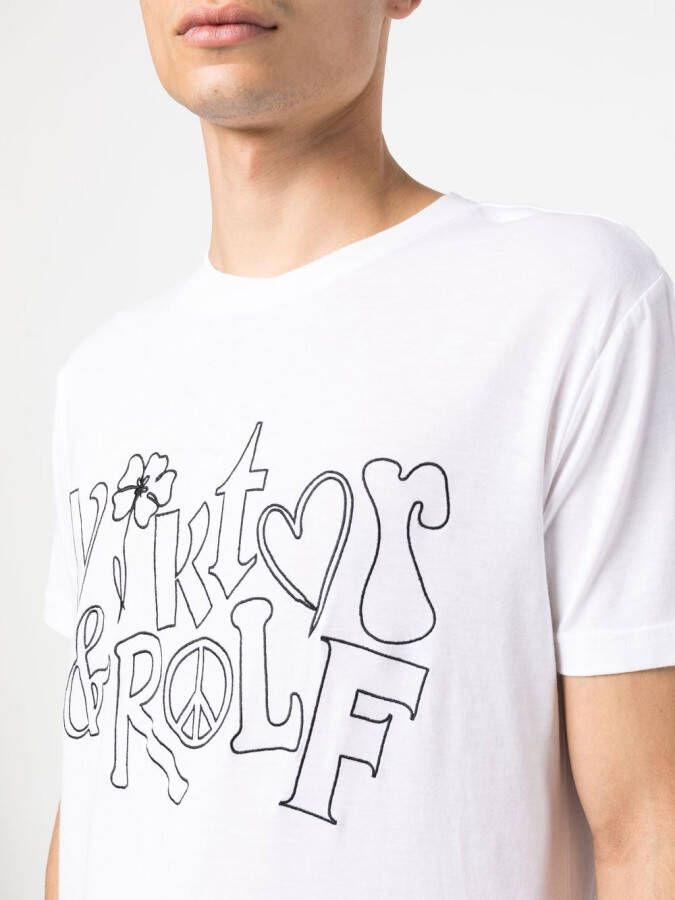 Viktor & Rolf T-shirt met logoprint Wit