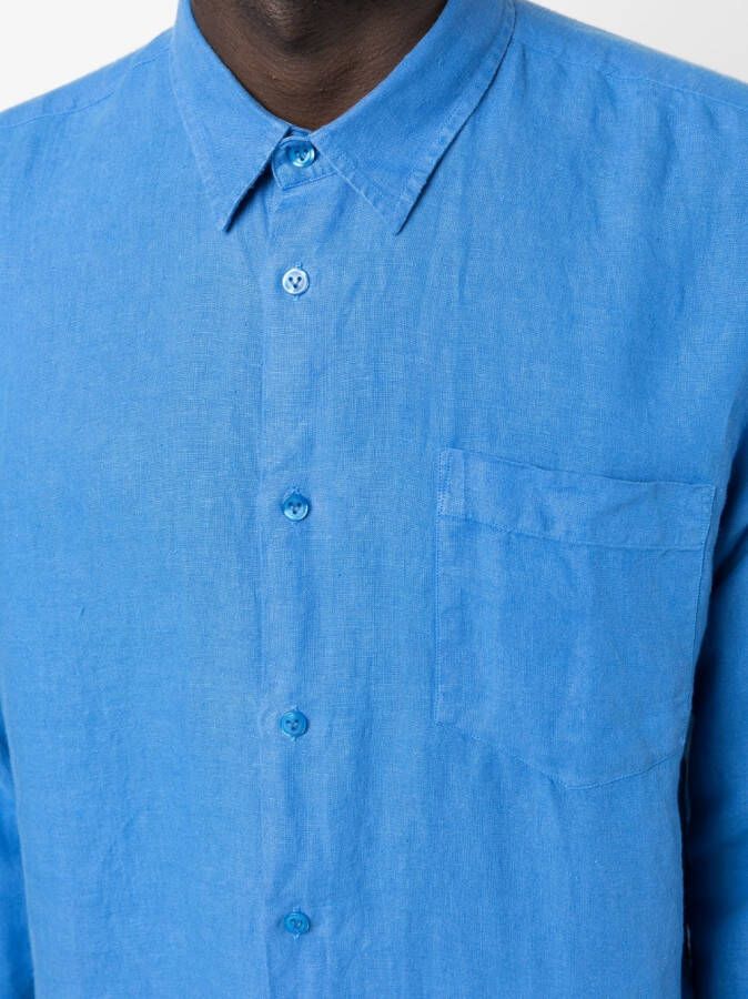 Vilebrequin Linnen overhemd Blauw