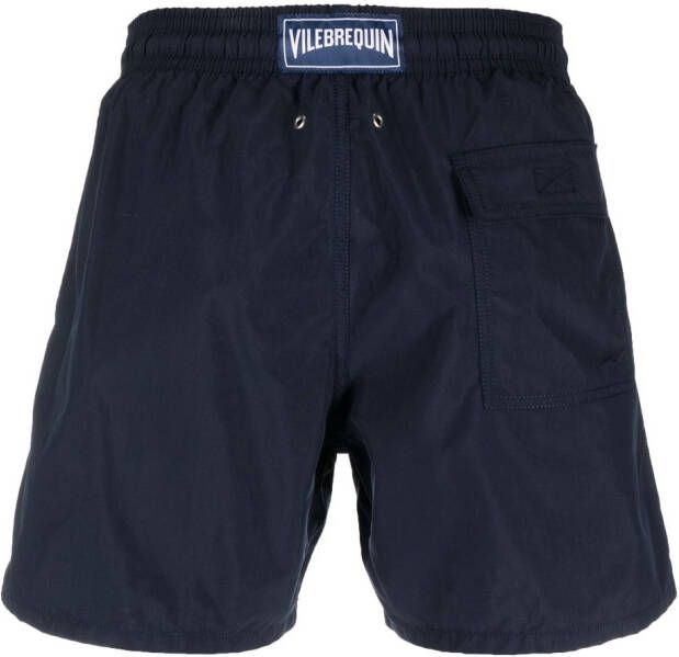 Vilebrequin Zwembroek met logopatch Blauw