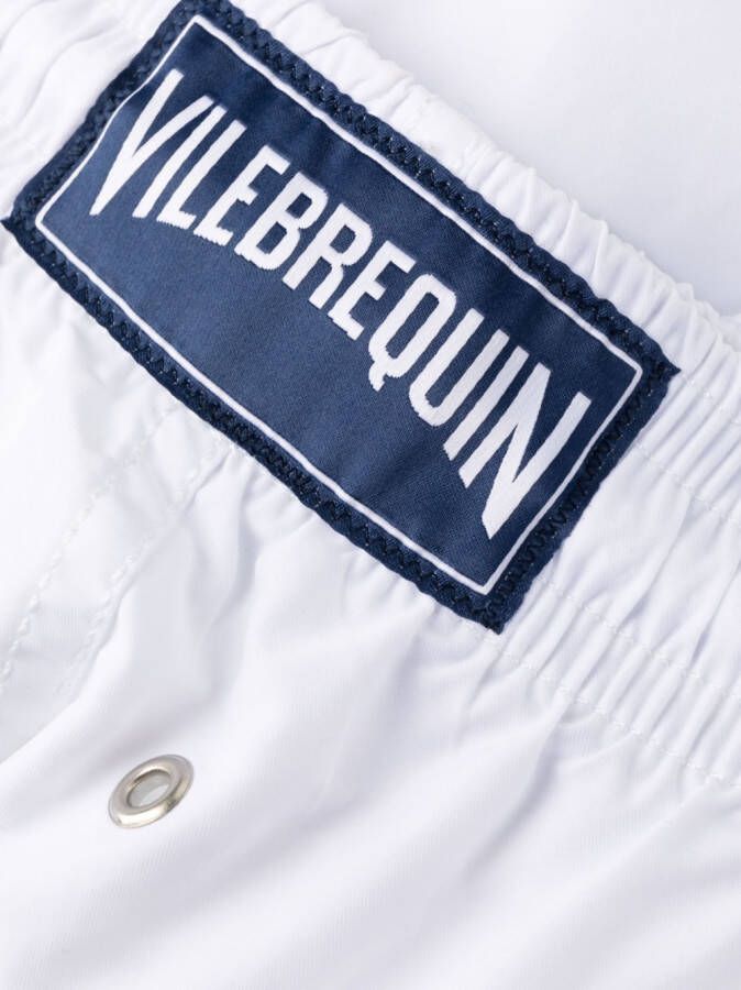 Vilebrequin Zwembroek met logopatch Wit