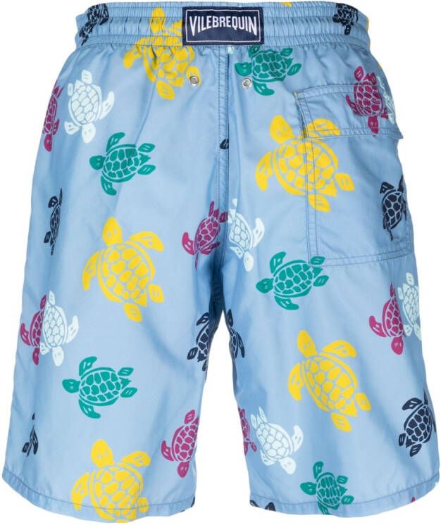 Vilebrequin Zwembroek met schildpadprint Blauw