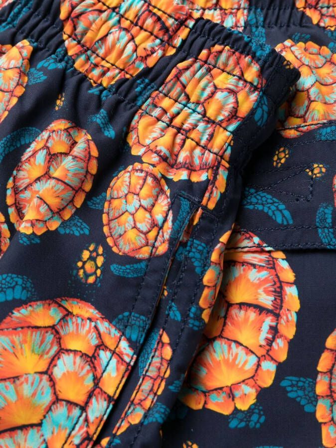 Vilebrequin Zwembroek met schildpadprint Blauw