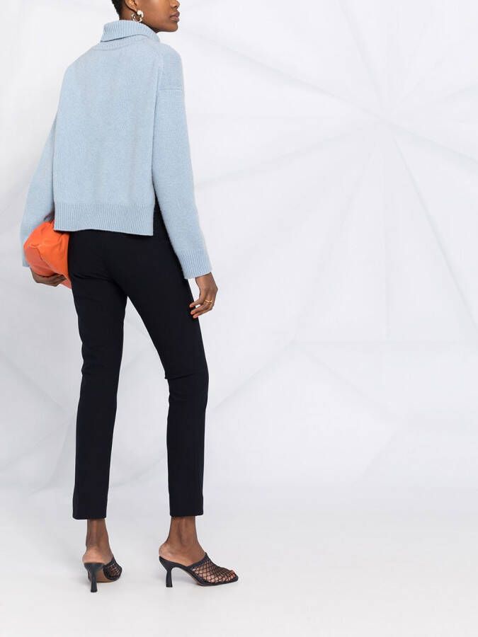 Vince High waist cropped skinny broek Blauw